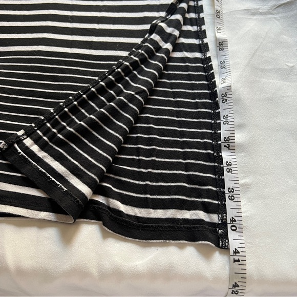 AVA & VIV Black & White Stripe Rayon Knit Maxi Dress; Elastic Waist; Size 1X EUC - Picture 9 of 9